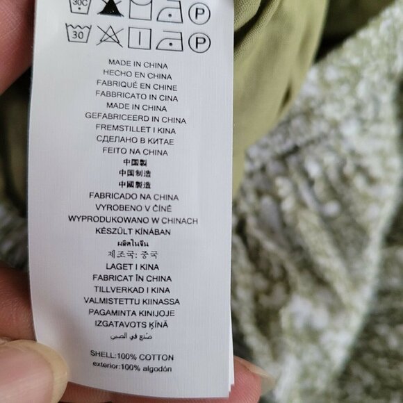 MICHAEL Michael Kors Petite Mini Skirt Paisley Tiered Ruffled Army Green XS (2) - Picture 6 of 7